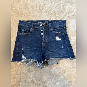 Old Navy Dark Blue Distressed Denim Cutoff Shorts